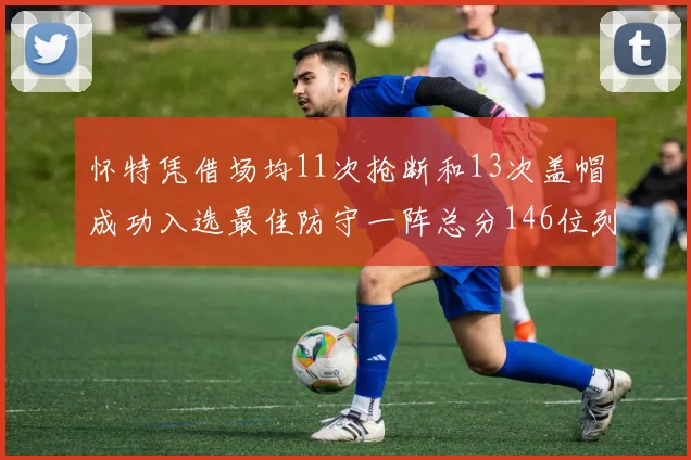 怀特凭借场均11次抢断和13次盖帽成功入选最佳防守一阵总分146位列第五